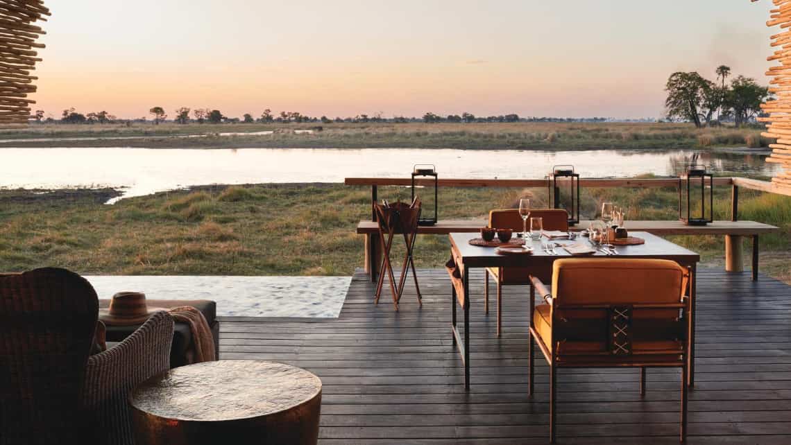  Deck der Belmond Eagle Island Lodge, Okavango Delta