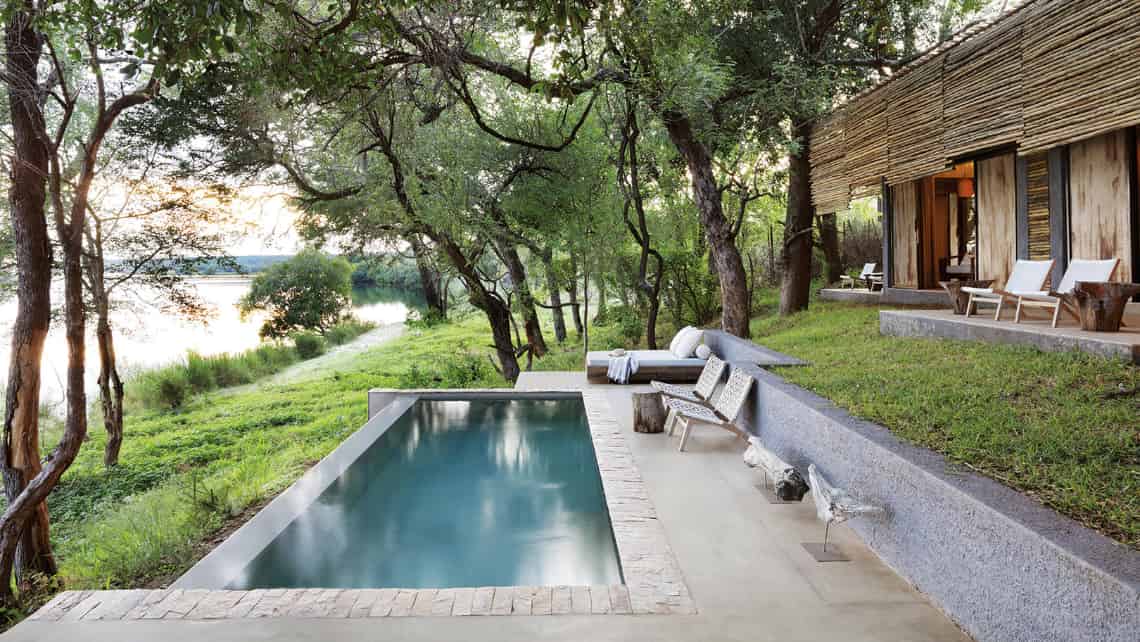 Privater Pool der Suite  Matetsi River Lodge