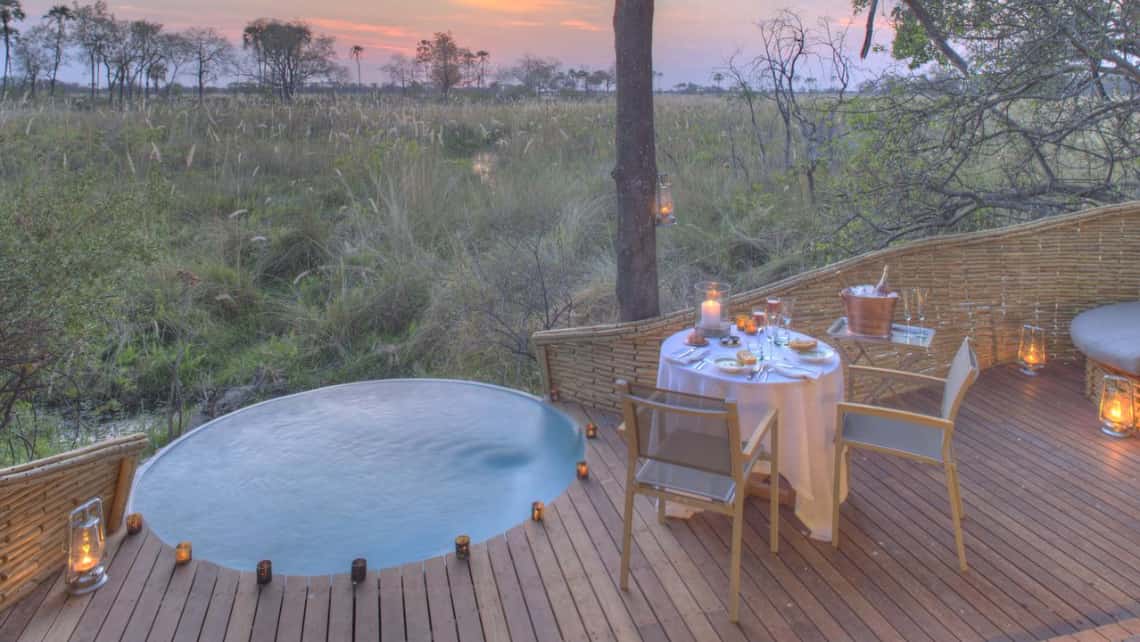  Privater Pool der Sandibe Safari Lodge