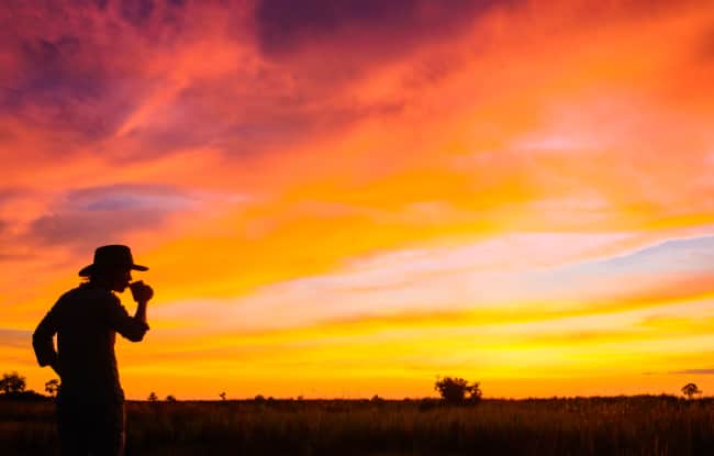 Sonnenuntergang im Kwando Reserve, Lebala CampBotswana